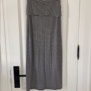 Hourglass Lily striped maxi skirt